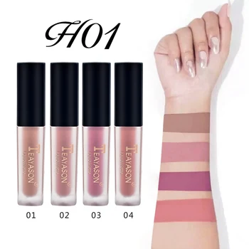 

4Color/set Matte Liquid Lip Gloss Waterproof Non-stick Cup Makeup Lip Glaze Sexy Long Lasting Tint Liner Pen Lipstick
