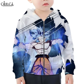 

CLOOCL Anime Dragon Ball Goku Kids Autumn Zipper Hoodie Boy Girl 3D Print Hooded Sweatshirt Tops Fashion Hot Selling Pullovers