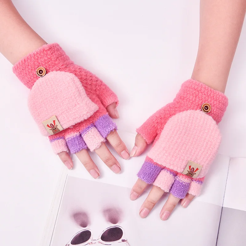 0-3 ans hiver bébé filles mignon doux tricot Cartoon cinq doigts gants  enfants gants de chaleur en plein air enfants mitaine - AliExpress