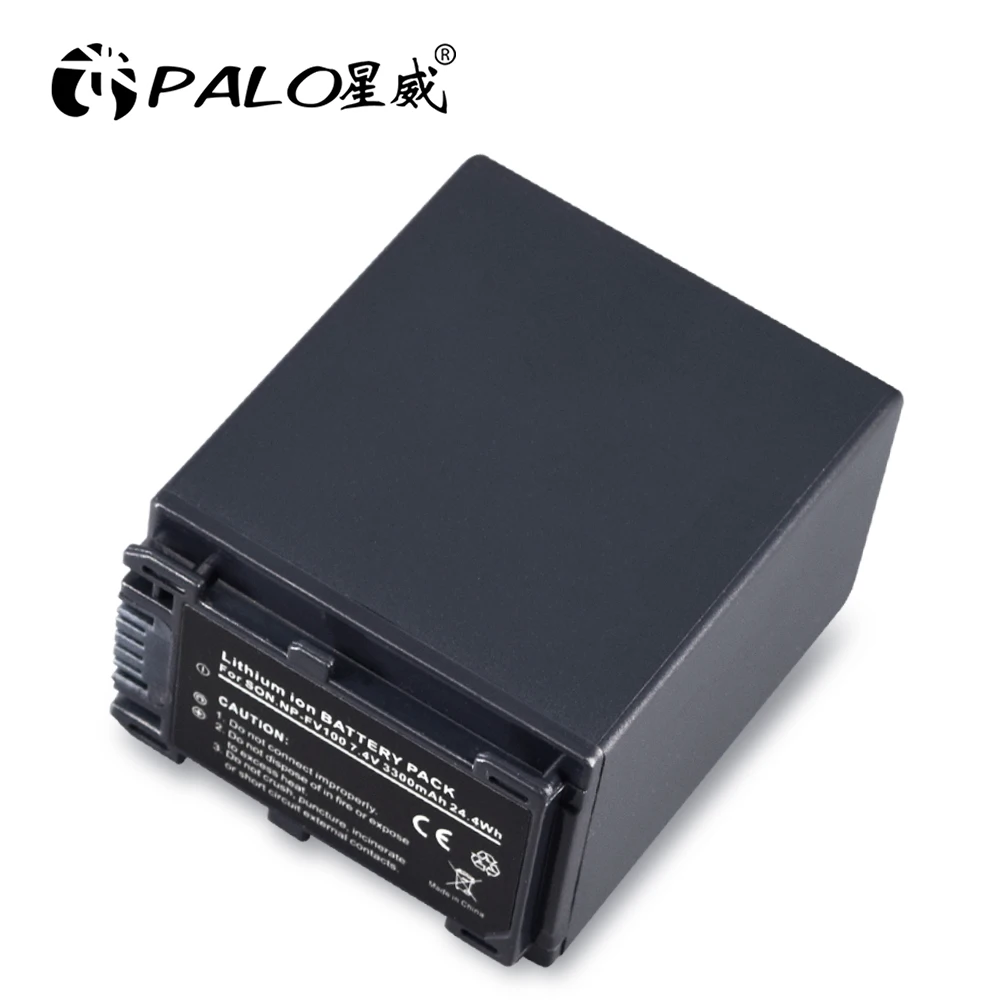 PALO NP-FV100 Battery NP FV100 FV100 Bateria + USB LCD Charger for Sony NP-FV30 NP-FV50 NP-FV70 SX83E SX63E FDR-AX100E AX100E rechargeable battery camera battery camera battery charger rechargeable battery charger sony battery