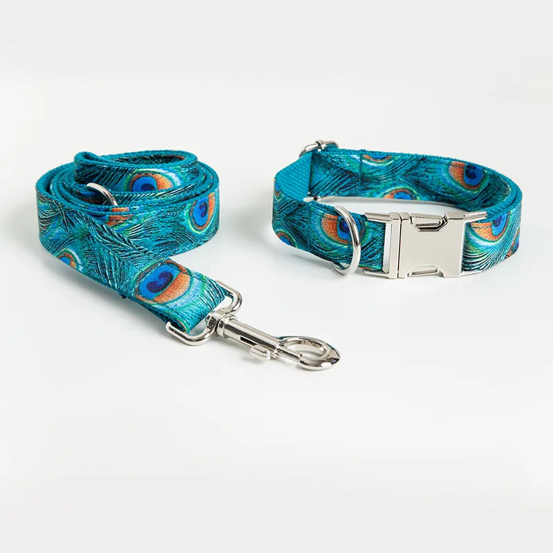 Personalized Dog Collar Leash Nylon Custom Dogs Collars Puppy Small Medium Large Pet Engraving adjustable bowtie | Дом и сад