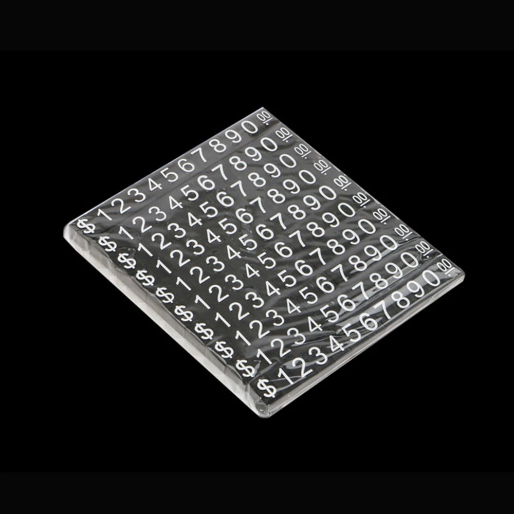 10pcs X-l Digital Price Tag Display Stand Plastic Labels Jewelry Price Cubes