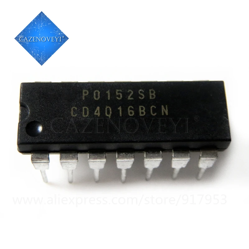 10pcs/lot CD4016BE CD4016 DIP-14 In Stock | Электронные компоненты и принадлежности