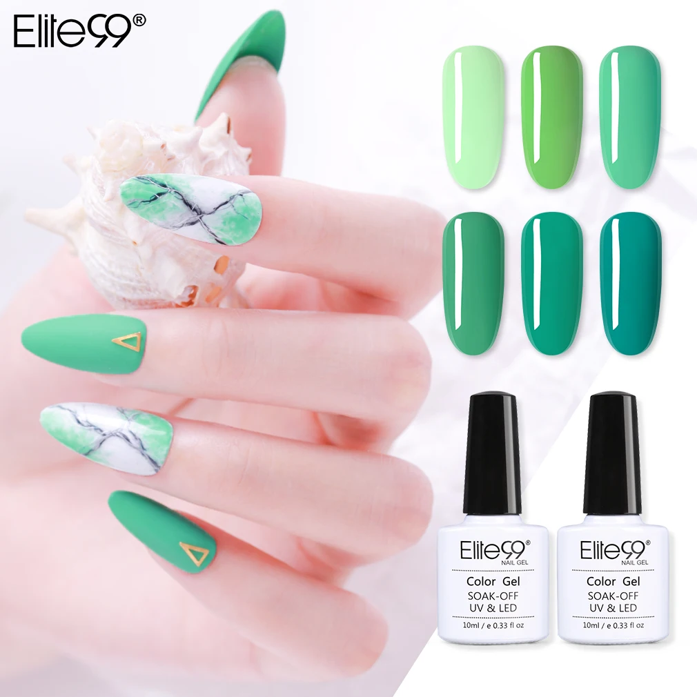 

Elite99 Semi-permanent Gel Nail Polish Soak The UV LED lamp Turquoise Gel Polish Soak Off UV LED Nail Varnish Primer