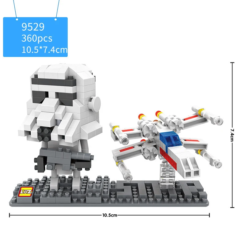 Горячая звезда фильм микро алмазный строительный блок космические войны x-wing fighter nanobrick r2d2 робот Дарт шторм Вейдер йода trooper игрушки - Цвет: storm trooper