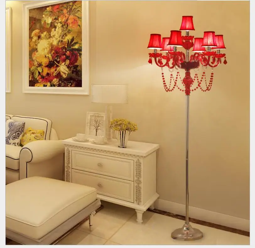 Современные декоративные хрустальные напольные лампы для спальни золотая