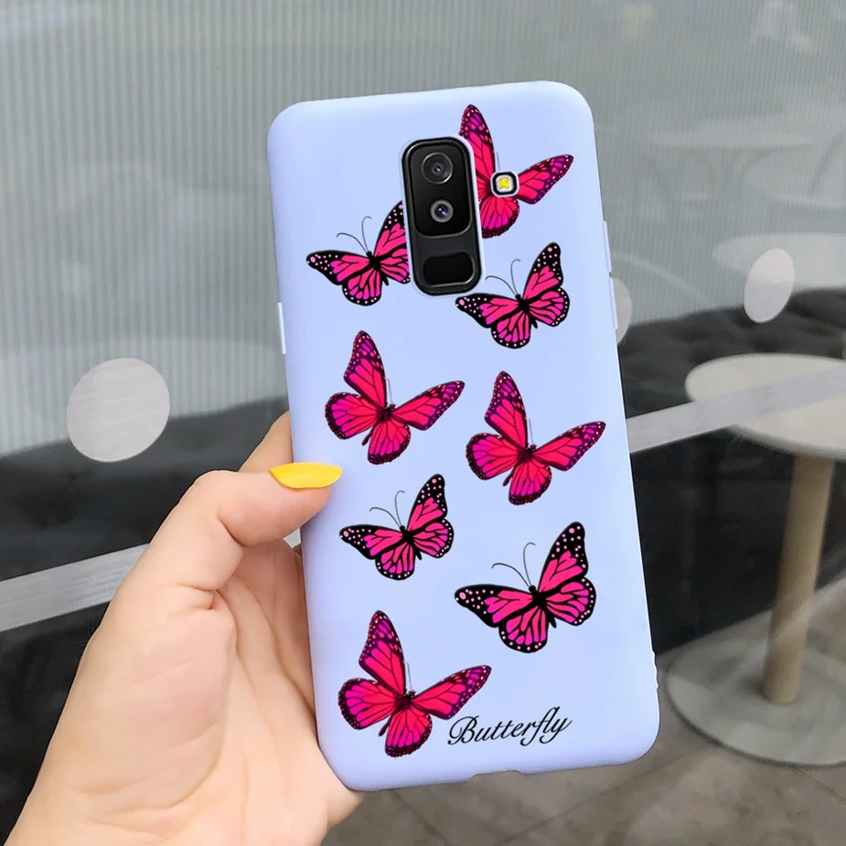 For Samsung Galaxy A6 Plus 2018 Case Cute Candy Painted Cover For Samsung A6 2018 A600F Soft Silicone Case For Samsung A6+ A605F mobile phone cases with card holder