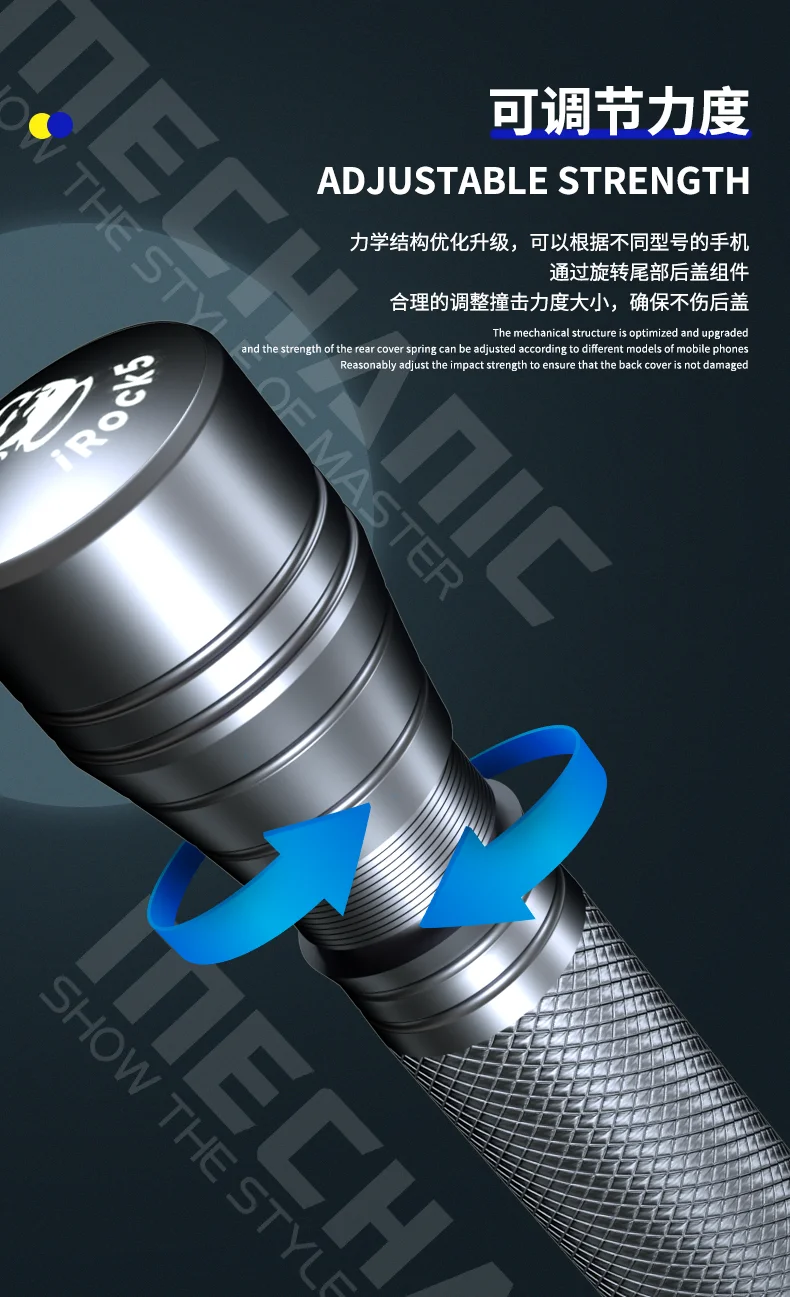 Description Picture 5 of itemMechanic Boulder IRock 5 Glass Breaking Pen Breaking Tool for IPhone X-11 Huawei Cell Phone Rear Glass Cover Breaker Tools