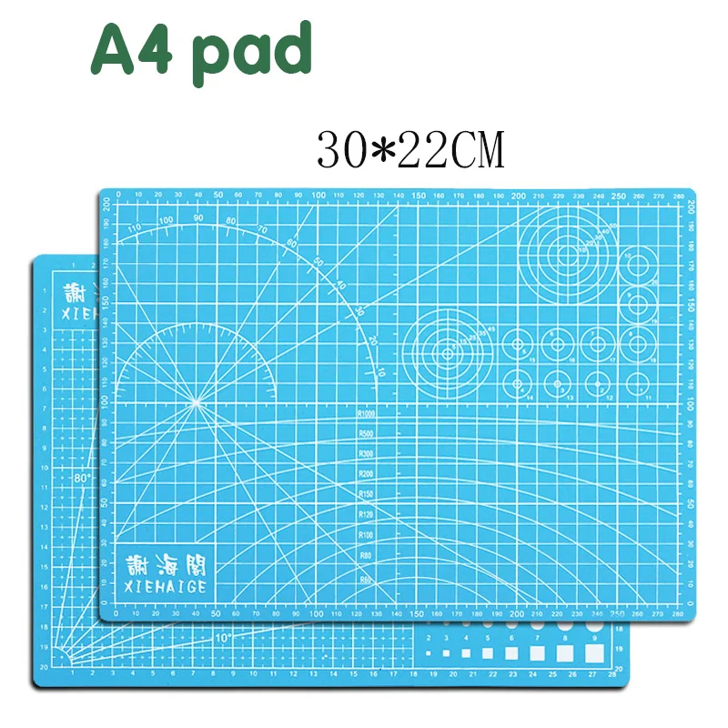 Light blue А4 коврик для разделочной доски лоскутный коврик 30*22 см режущий коврик инструмент для лоскутного шитья ручной Diy инструмент двусторонний автоматический ремонт резьба - Цвет: Light blue