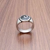 Punk 316L Stainless Steel Black 8 Sliver Color Men's Pool Eight Ball Ring Jewelry 6