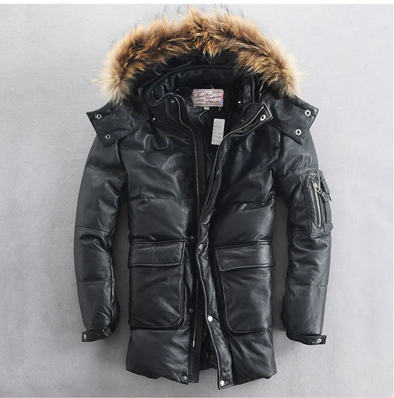 jacket Avirex fly leather real fur 
