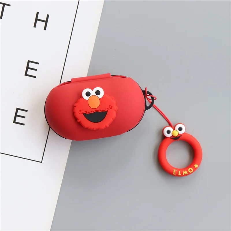 2 Мультяшный чехол для samsung Galaxy Buds, наушники, откидной силиконовый чехол, водонепроницаемый противоударный чехол s с крючком - Цвет: 2