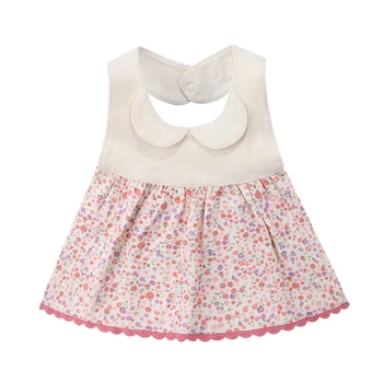 

Baby Bibs Girls Waterproof Cotton Skirt Bib Straps Adjustable Saliva Towel Bibs Dinner Newborn