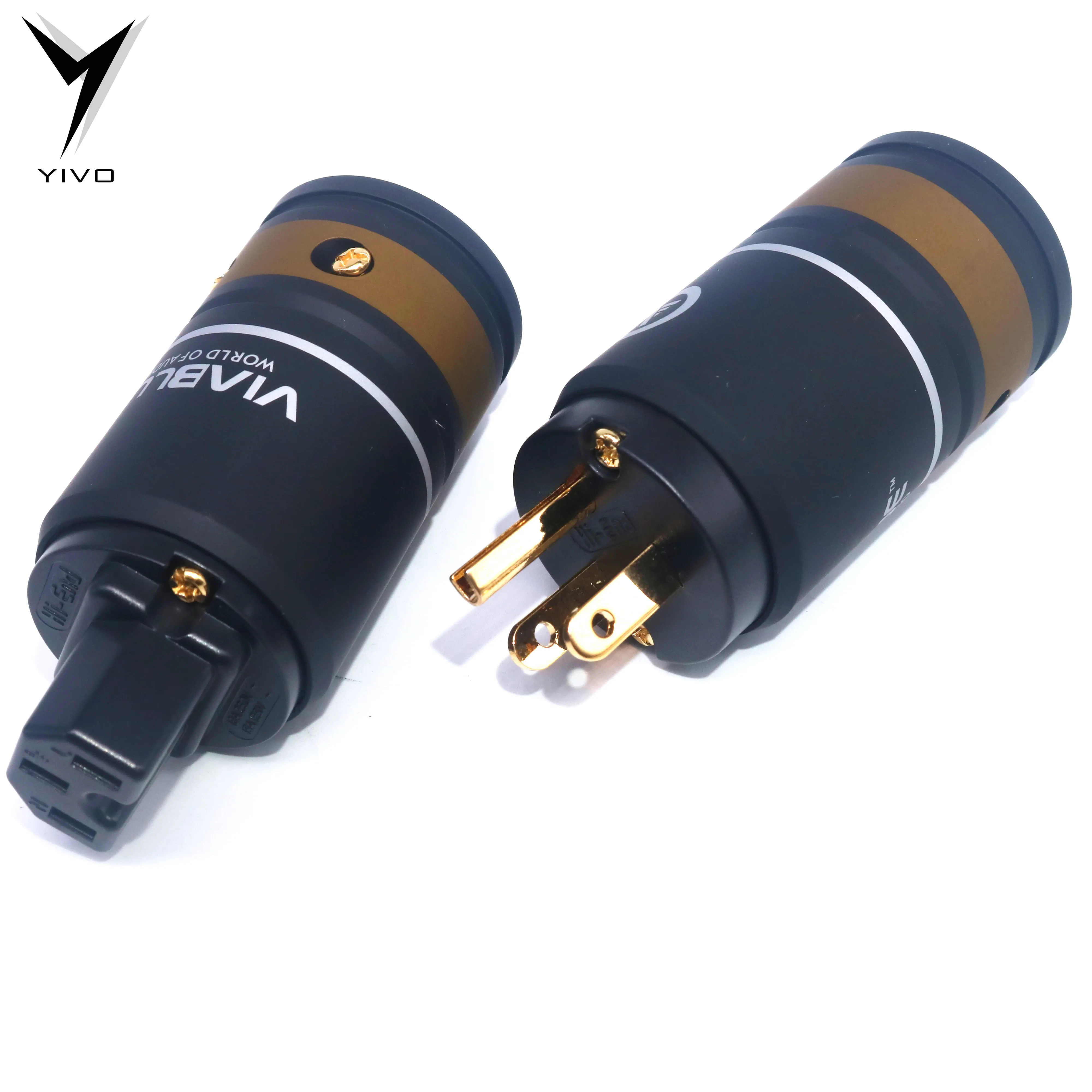 1pair 2pcs Carbon Fiber Rhodium Plated Us Ac Power Plug Iec Connector For Diy Power Cable Amplifier Hifi Audio Power Cables Cables Interconnects Rollon Krakow Pl