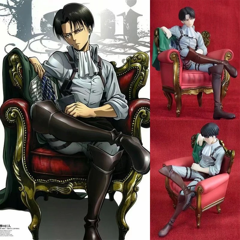 

Attack on Titan Figure Anime Figure Anime Action Figure Toys Action Figures Levi Ackerman Sitting Sofa Japanese Anime Figures