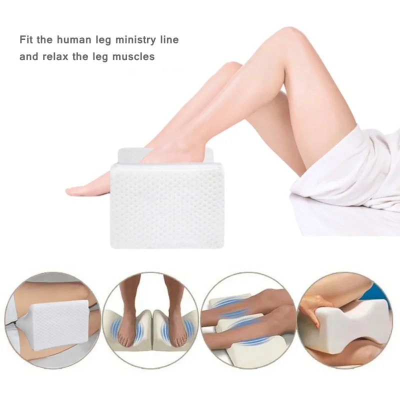 

Resilience Memory Knee Pillow for Side or Back Sleepers Pregnancy Relief Sciatic Pain with Washable Case Cover