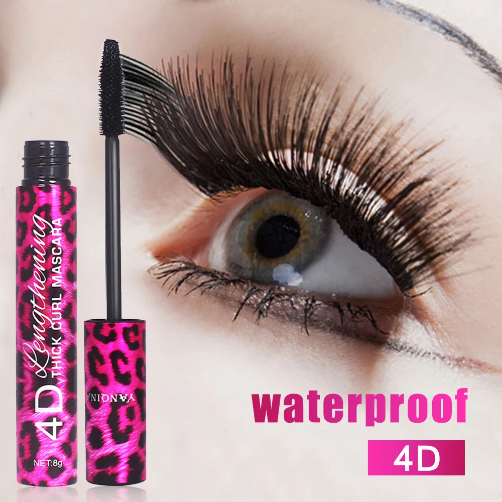 4d Silk Fiber Lash Mascara Long Curling Makeup Eyelash Black Waterproof Eye Lashes |
