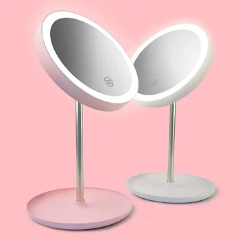 

Mirror Makeup Led Table Rechargeable Led Touch Screen Makeup Mirror Small Makeup Mirror Portable