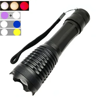 

10W XM-L T6 LED Hunting Flashlight Zoom In out Blacklight Detector 18650 Ultra Violet Scorpion Lamp Purple Torch 2Modes