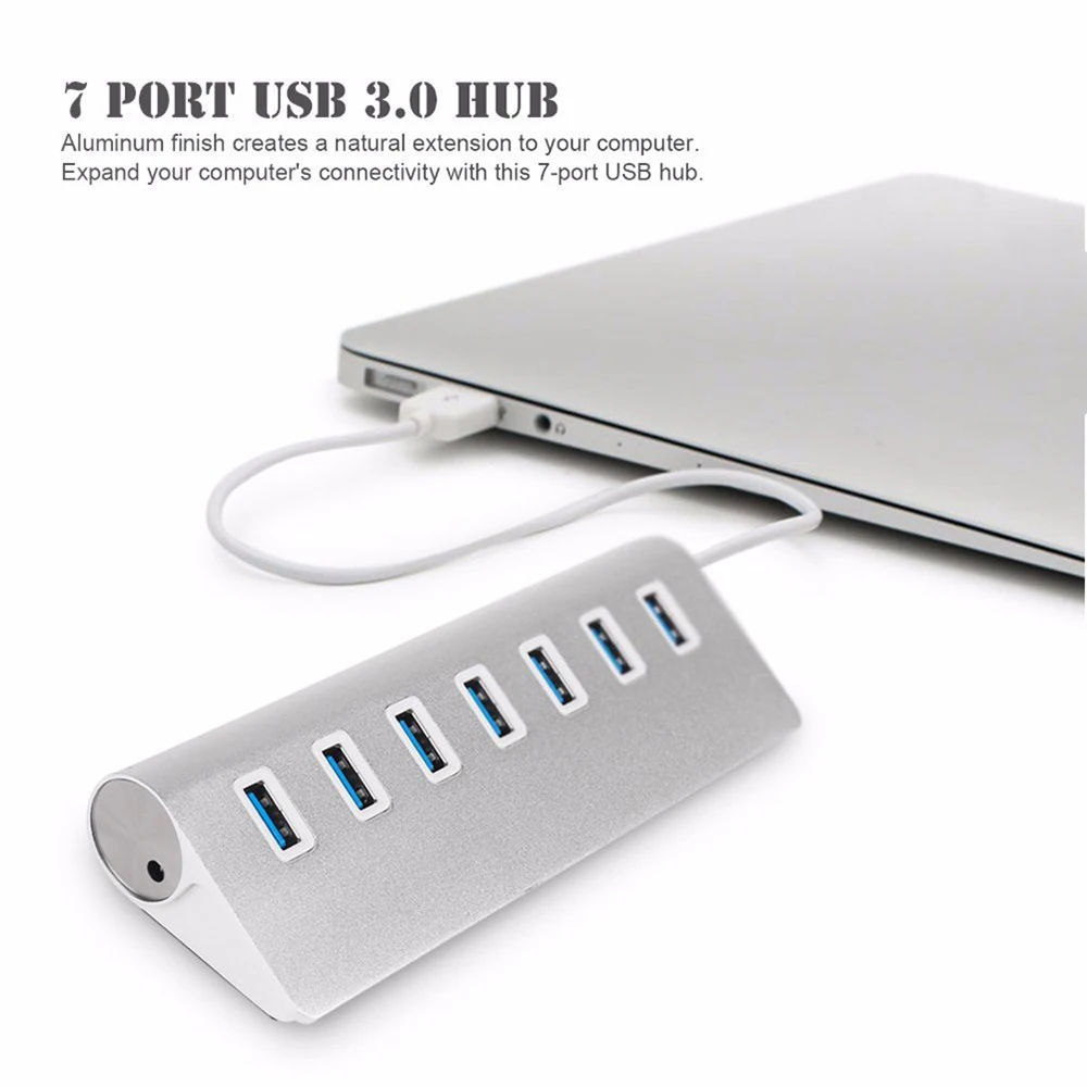 4/7 порт алюминиевый Мульти USB 3,0 USB 2,0 концентратор Высокоскоростной USB разветвитель кардридер 5 Гбит/с для ПК ноутбука Mac iMac MacBook Pro