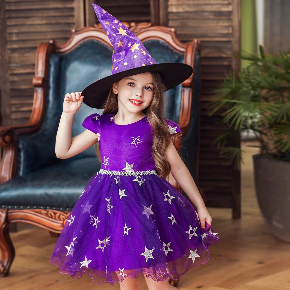 

Vgiee Halloween Dresses Little Girls Clothing Cotton Short Princess Dress Outfits for Baby Girl for Party and Wedding CC629