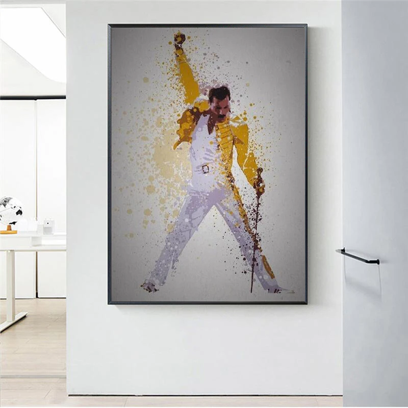 Картина на холсте Queen Freddie Mercury в богемном стиле со стразами плакат и печать