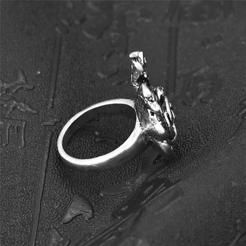 Женское кольцо Kinel винтажное серебряное с кристаллами в виде цветов|jewelry ring