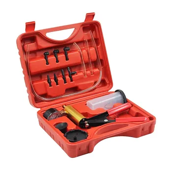 

DIY Hand Held Brake Fluid Bleeder Tool Kits Vacuum Pistol Pump Pressure Tester Aluminium Body Pressure Gauge With Case