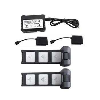 

LeadingStar 2PCS 7.4V 2800mah lithium battery with 2 in 1 charger for MJX Bugs 4W B4W D88 EX3 HS550 Accessory Lithium Battery