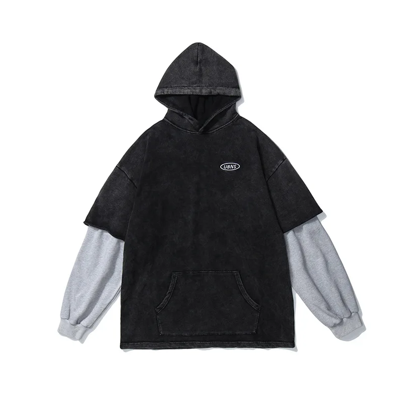 

Splice sleeve hoodie on men's street popular logo 2020 autumn/winter new loose versatile couples on the hoodie fashion