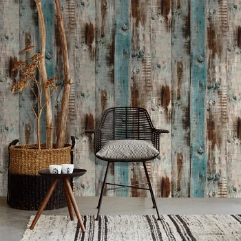 

1M/3M/6M Vinyl Rustic Wood Wallpaper Peel And Stick Removable Self Adhesive Reclaimed Wood Contact Paper Vintage Wood Home Decor