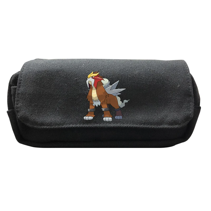 Черный чехол для карандашей Mochila Pokemon, детская косметичка, сумка для хранения для мальчиков, большая емкость, Пикачу, коробка для макияжа, школьные принадлежности - Цвет: 44