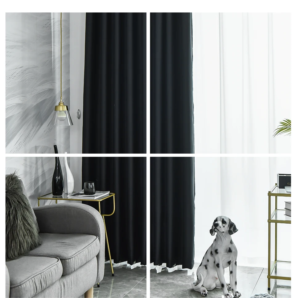 Thick Blackout Windows Curtains For Living Room Ready Made Night Bedroom Curtains And Drapes Home Cortina Geometric Curtains