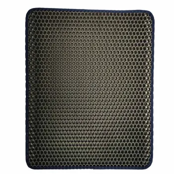 

30*30cm Dual Layer Cat Litter Mat Honeycomb Waterproof Scatter Control Trapper Pad E2S
