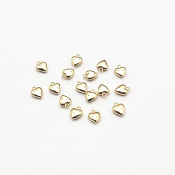 

New arrival! 10x8mm 50Pcs Copper Plating Real gold Heart Shape charm for Earring DIY Making, Jewelry Findings & Component