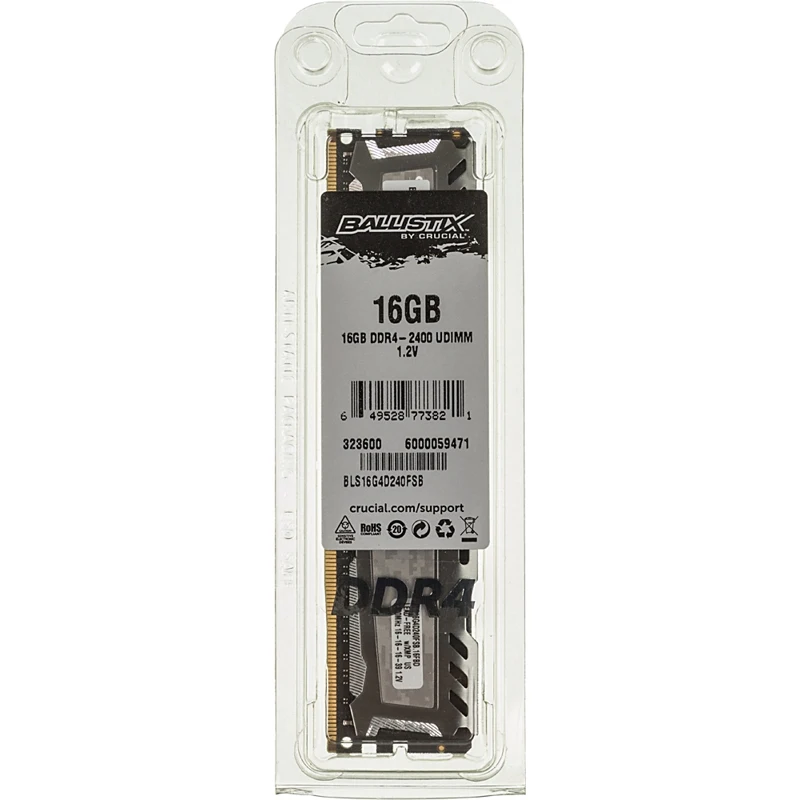 Память DDR4 16Gb 2400MHz Crucial BLS16G4D240FSB RTL PC4-19200 CL16 DIMM 288-pin 1.2В kit