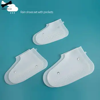 

Reusable Silicone Waterproof Shoe Covers No-slip Durable Silicone Rubber Shoe Protectors For Kids Men Women Outdoor Rainy Days