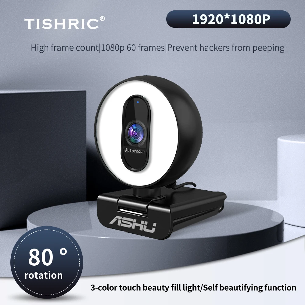 

Веб-камера TISHRIC H100 HD, 1080p, 60 кадров в секунду
