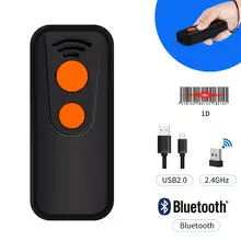 1D 2D беспроводной Bluetooth сканер штрих-кода Bluetooth QR Reader, 16M памяти, 1800MA. H литий-ионный аккумулятор(серия MJ-X7