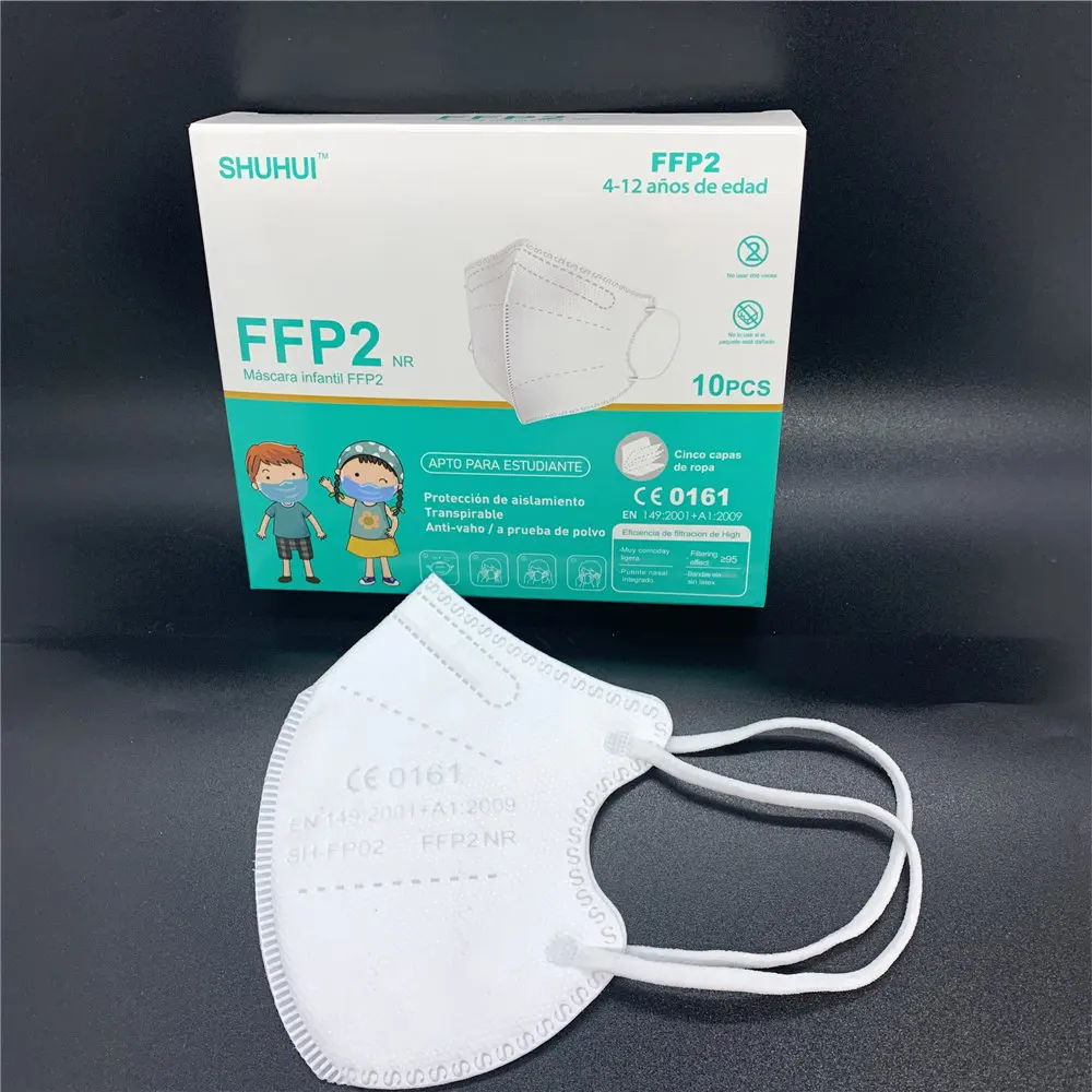 Mascarilla ffp2 para niños de 4 a 12 años, máscara KN95 de 5 capas, aprobado por fpp2