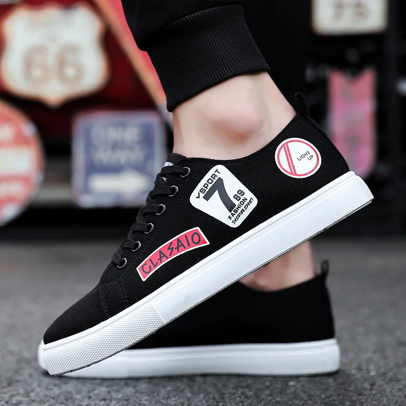 

MEN'S SHOES Spring Breathable Sports Casual Board Shoes Korean-style Trend Versatile Students MacBook Cloth Shoes Men Canvas Whi
