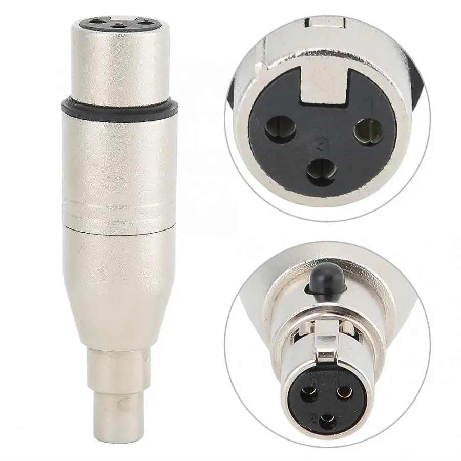 2 шт. Mini XLR 3pin Mini XLR 3pin Female to XLR 3pin Female Аудио адаптер разъем адаптер «Мама-мама»