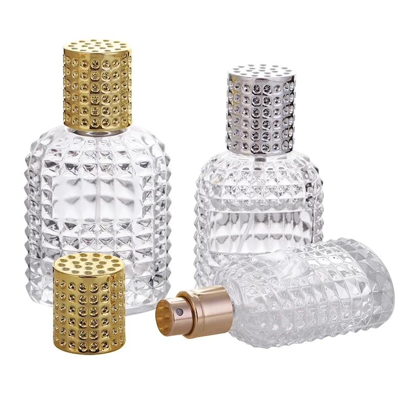 

2pcs/lot 30ml 50ml New Style Pineapple Portable Glass Perfume Bottle With Spray Empty With Atomizer Refillable Bottles