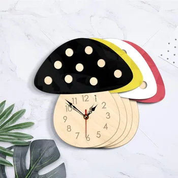 

Wall Watch Kindergarten Cartoon Children's Colorful mushroom Decorative Clock Wall Watch Wall Clock modern design