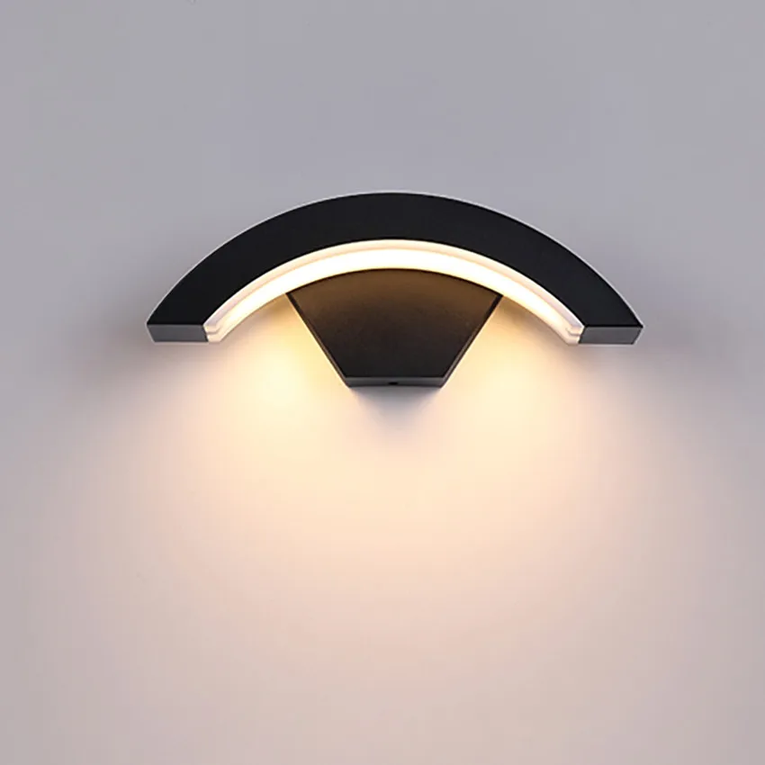 

New Moden Waterproof LED Porch Sconce Wall Lights Outdoor Motion Sensor Lamp Landscape Spotlight Balcony Corridor Garden Decor