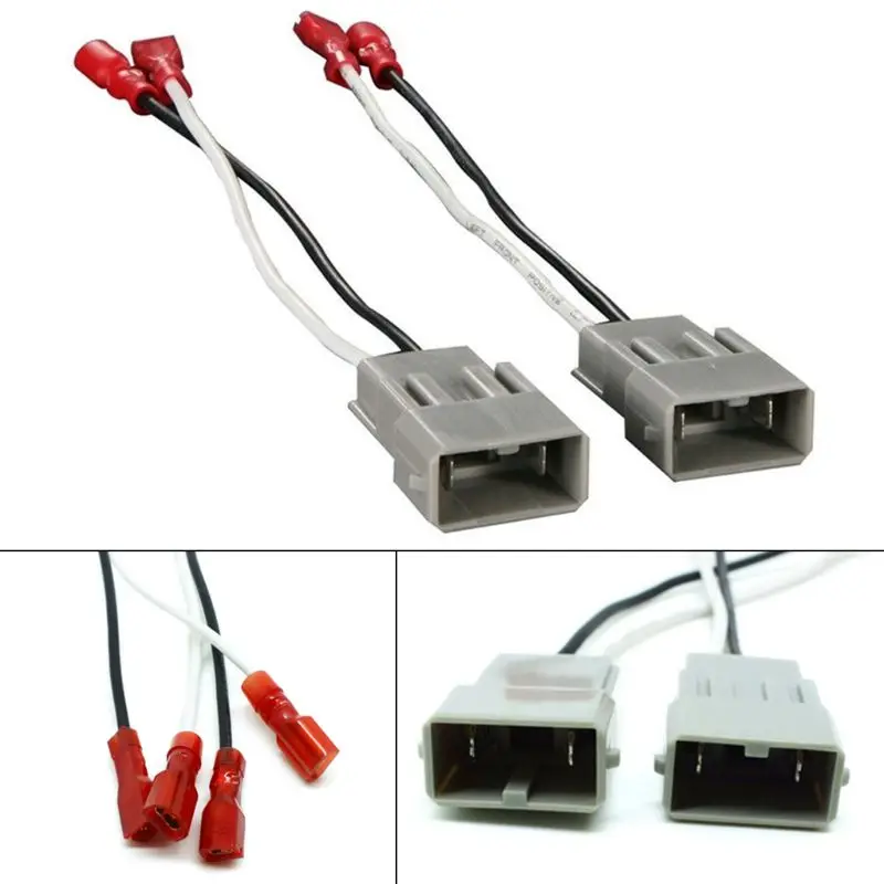 

2Pcs Speaker Wire Harness Adapter Plug Connector Wiring Cable Adaptor For HONDA