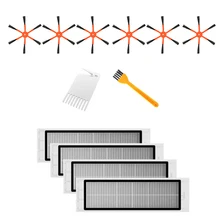 6 боковая щетка+ 4 HEPA фильтра подходит для Xiao mi вакуум 2 Roborock S50 для Xiao mi Roborock mi Робот Запчасти фильтры