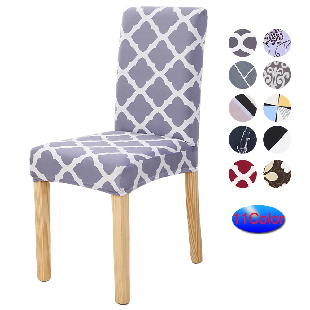 

Amduine Printed Chair Cover Spandex Elastic Removable Washable Short Dining Chair Slipcover Cover Chair for Room Wedding Banquet
