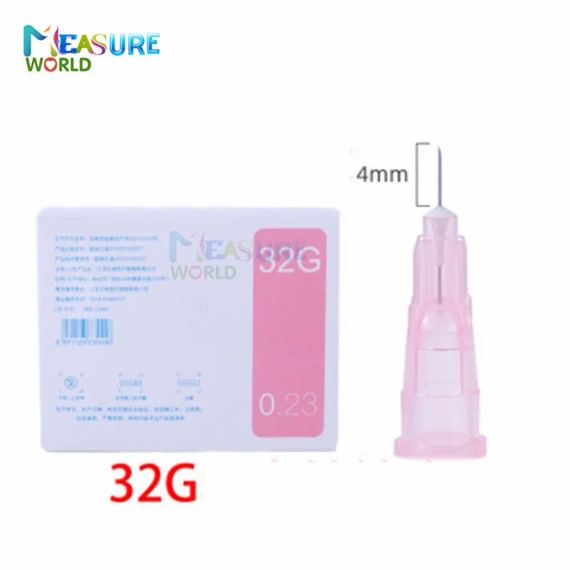 Eyelid Tools Painless small needle 100pcs 4/13/25mm painless beauty ultrafine 30G * 4mm ,30G * 13mm ,30G 25mm syringes Needles