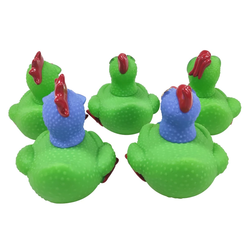 1PCS Green series Cartoon Pets Dog Toys Screaming Duck Squeeze Sound for Dogs Funny Squeaky Rubber Ducky Dog Chew Toys
